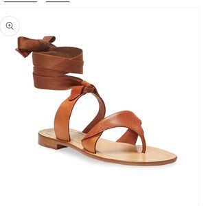 SOLD Sarah Flint Brown Leather Strappy Sandals 39